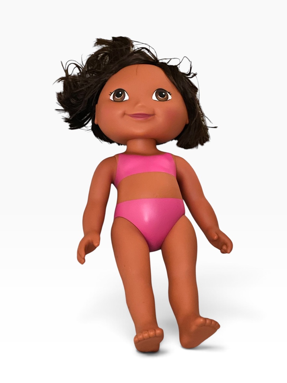 Vintage Fisher Price Dora the Explorer Doll 7” Pink Swimsuit Y2K Mattel